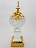 Crystal Bakhoor Burner with Rechargeble LED Lights, 50g Fragrance Paste & 10 Coal Coins
