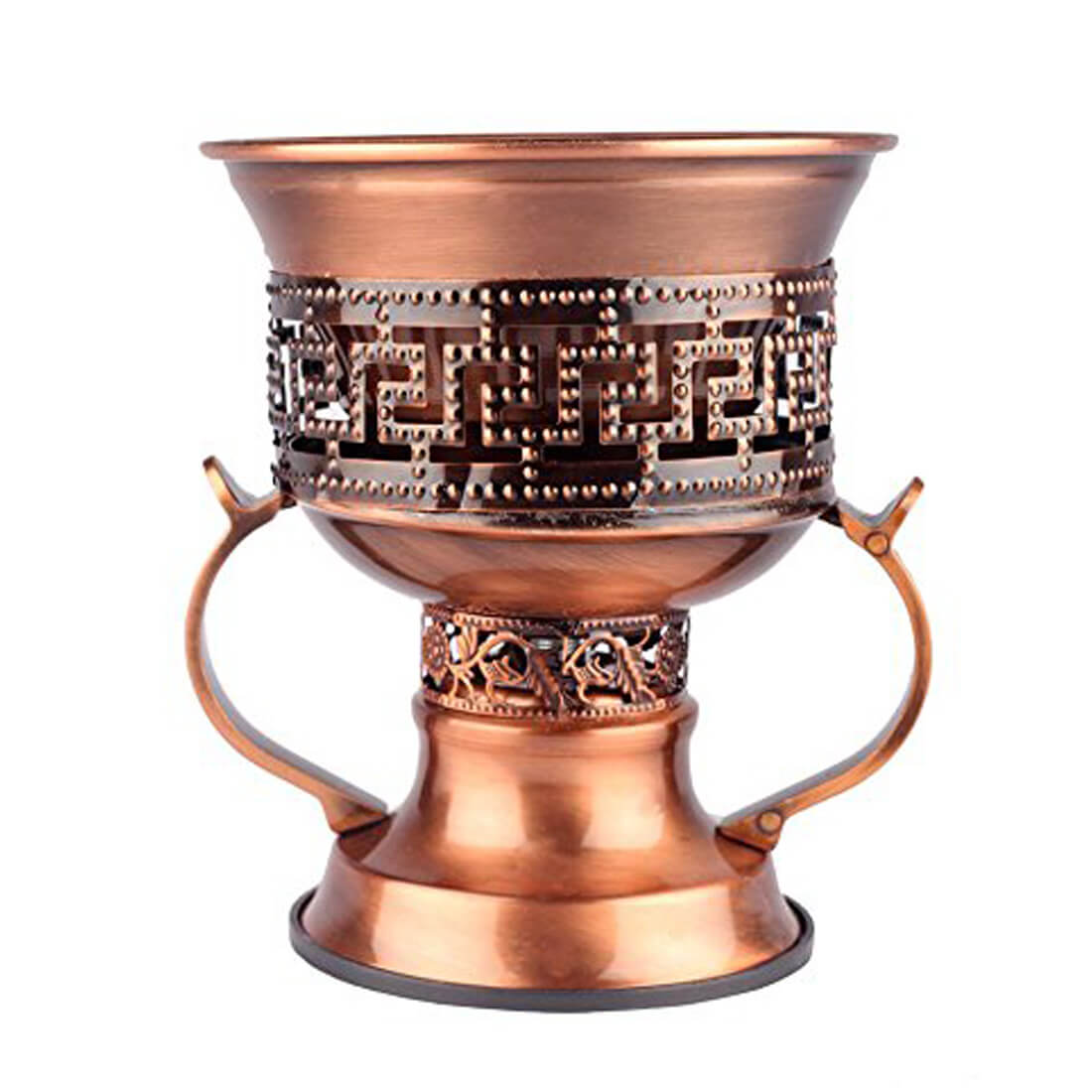 Non Electrical Bakhoor Burner with 10 Coal Coins & 40g Fragrance Paste - Copper