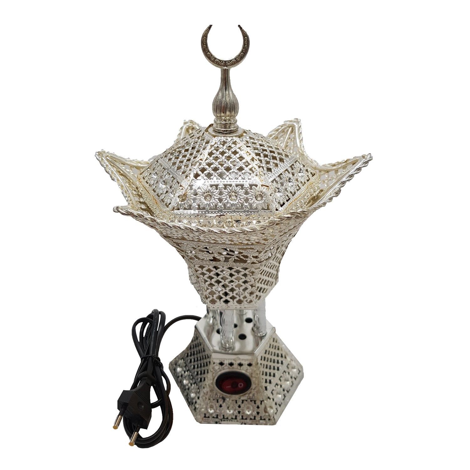 Electrical Bakhoor Burner & 50g Fragrance Paste - Silver