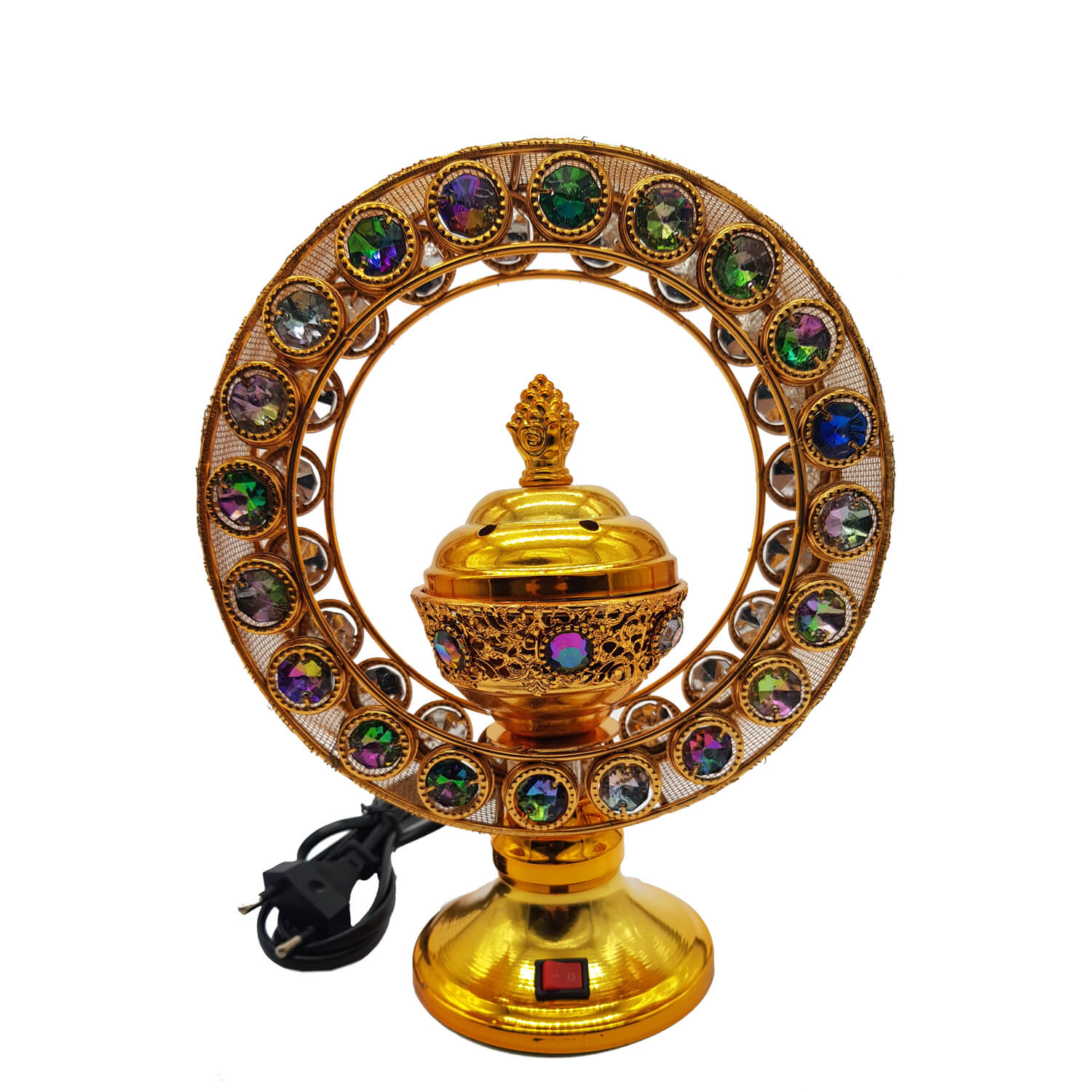 Exclusive Electrical Bakhoor Burner & 40g Fragrance Paste - Golden