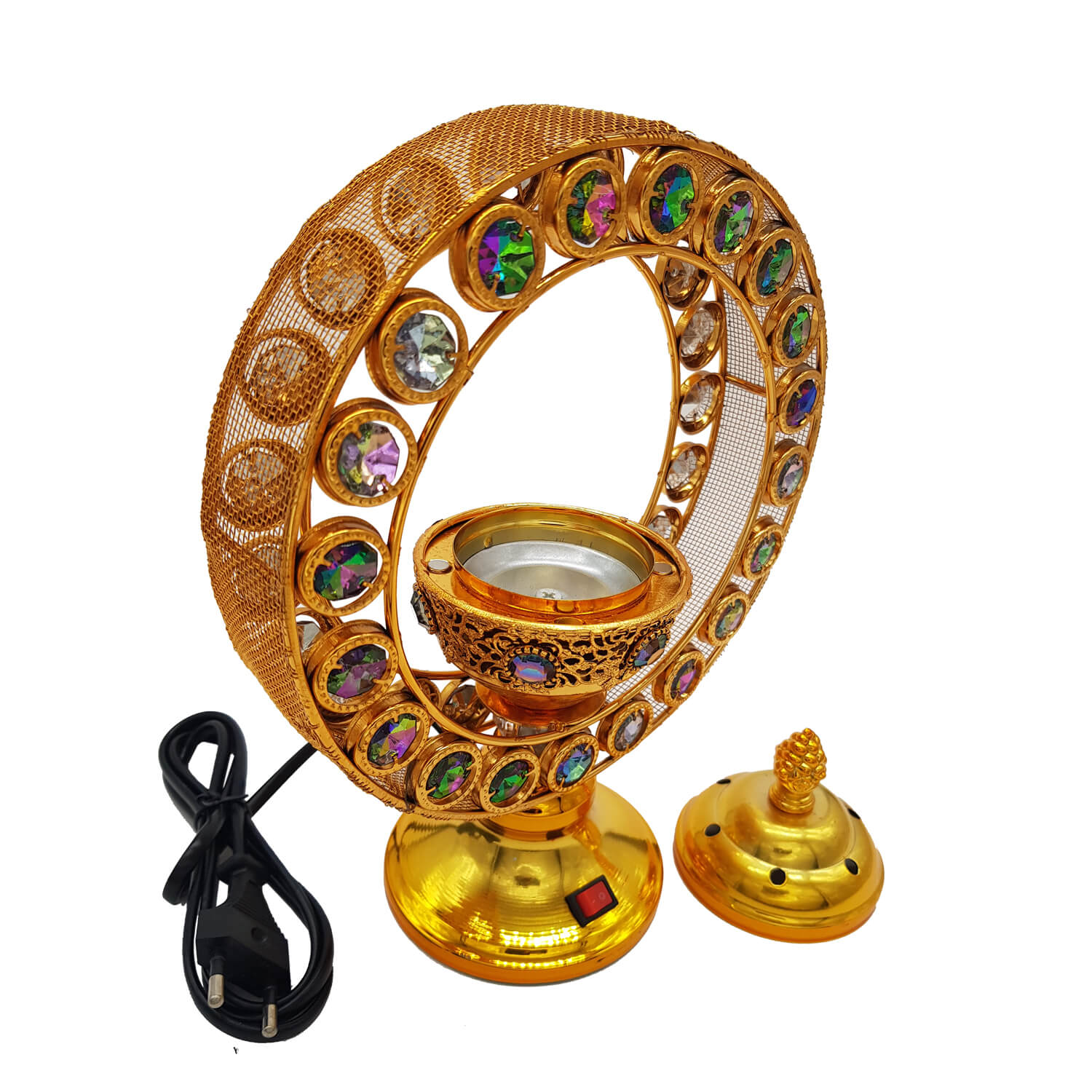 Exclusive Electrical Bakhoor Burner & 40g Fragrance Paste - Golden