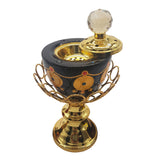 Non Electrical Bakhoor Burner with 10 Coal Coins & 40g Fragrance Paste - Black