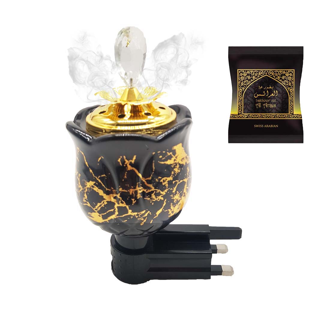 Mini Direct Plugin Electrical Bakhoor Burner with 40gm Paste