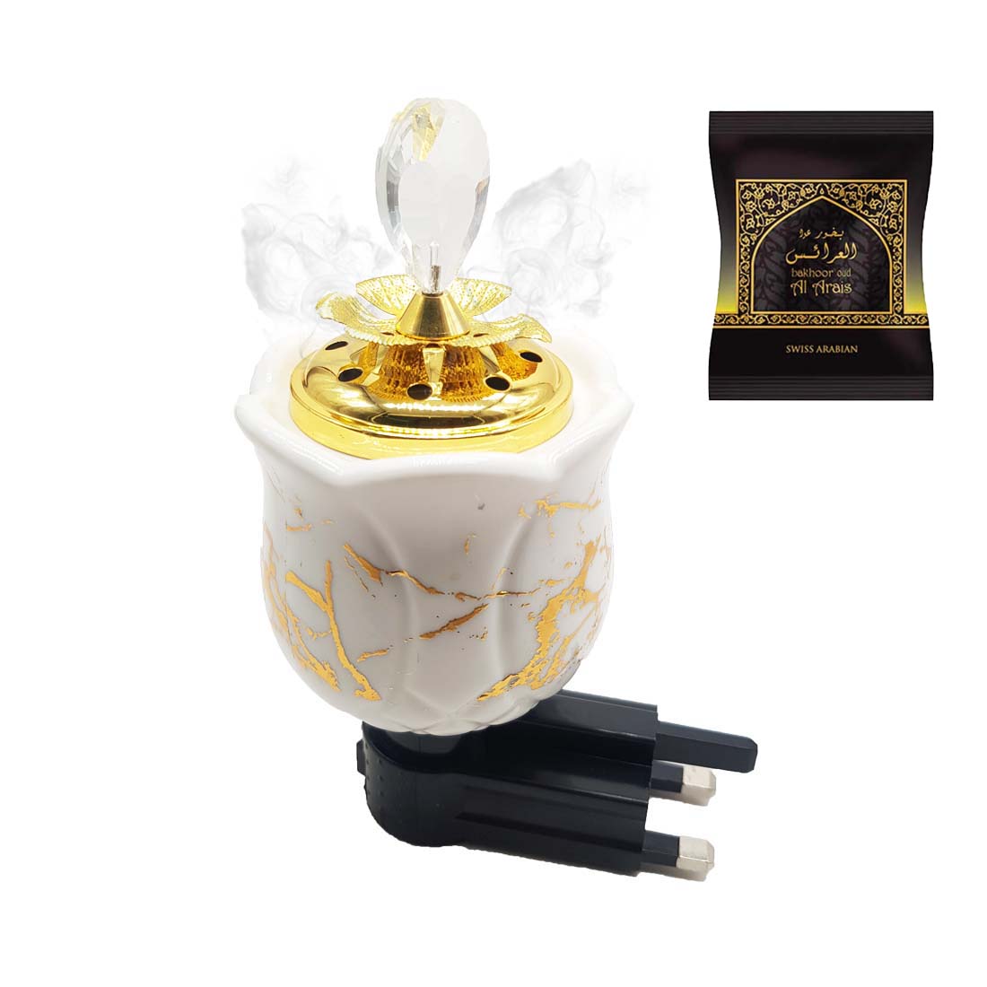 Mini Direct Plugin Electrical Bakhoor Burner with 40gm Paste