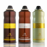 Birra Oud Arabica, Essentially Oud, Oud Obsession Deodorant Pack of 3 200ml Each