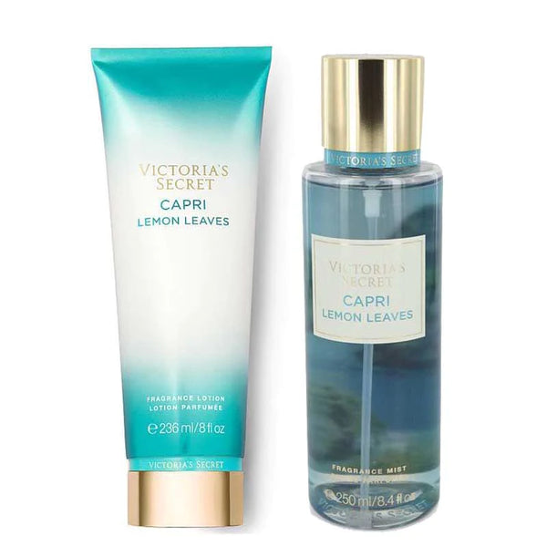 Victoria's Secret capri lemon leaves Combo (Mist Body Lotion)
