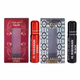 Al Haramain Aysha & Black Roll On Attar Pack of 2 x 10ml