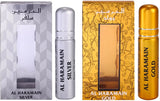 Al Haramain Silver & Gold Roll On Attar Pack of 2 x 10 ml