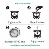 Electrical Bakhoor Burner & 50g Fragrance Paste - Golden